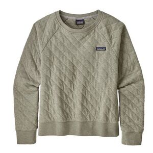 Patagonia Womens Organic Cotton Quilt Crew Sweatshirt Sage Green